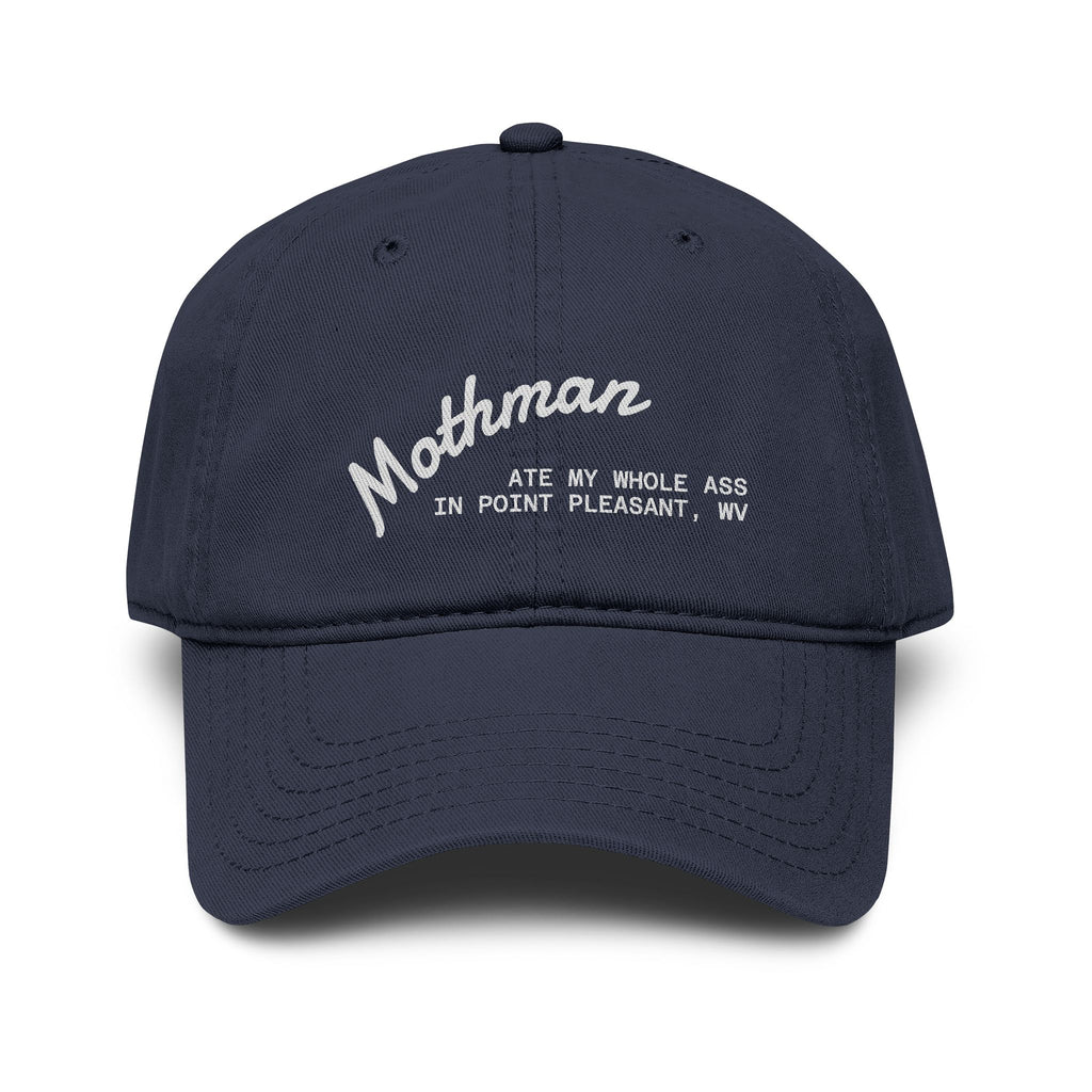 Mothman Embroidered Baseball Cap — Mothman Ate My Whole Ass in Point Pleasant, WV