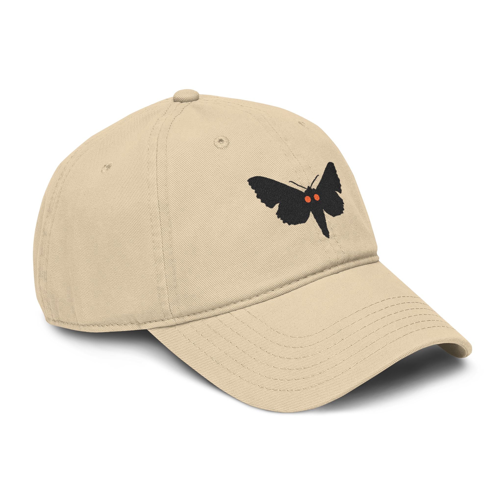Embroidered Mothman Baseball Cap — Washed Cotton Casual Hat