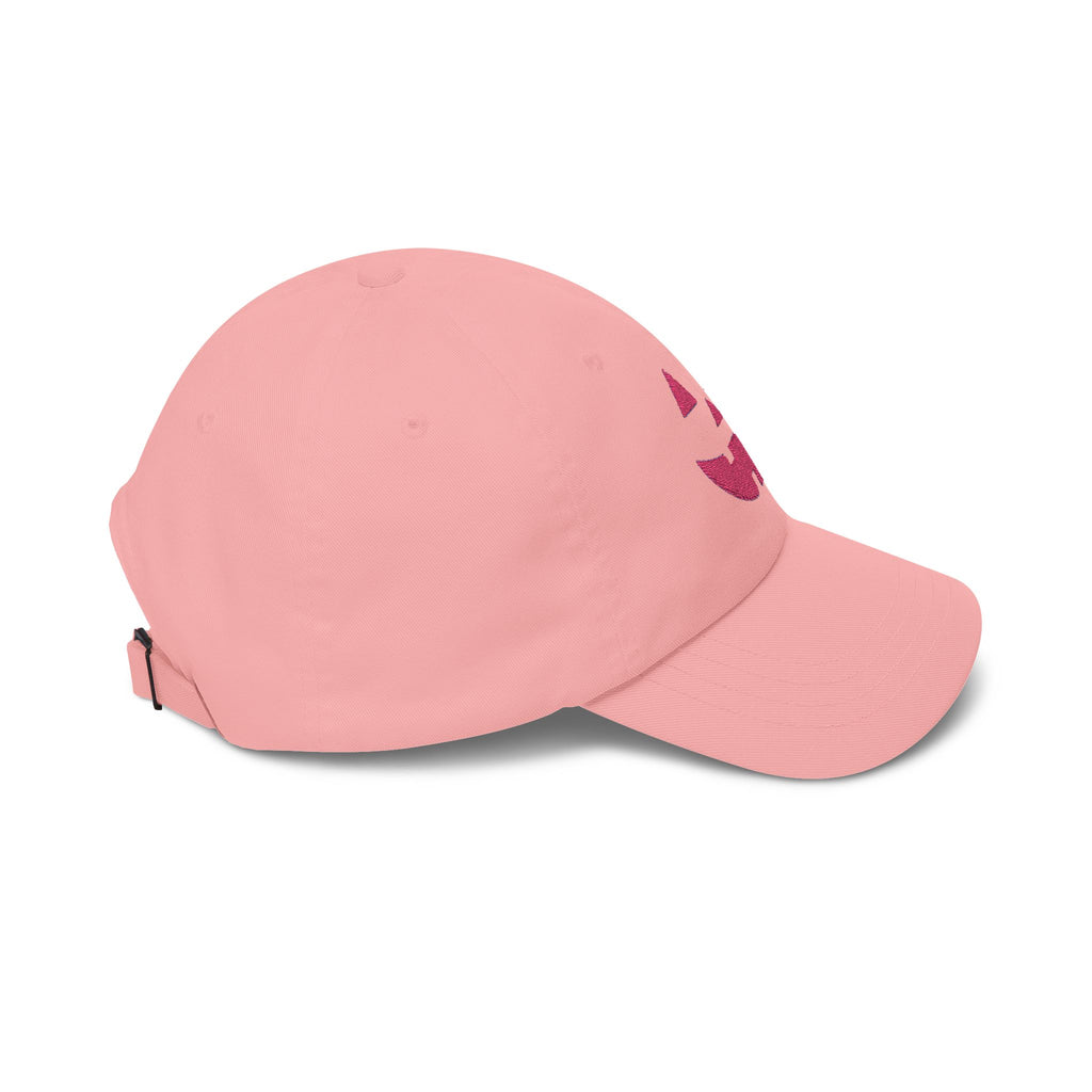 Dad Cap — Pink Jack-O’-Lantern Embroidered Halloween Baseball Hat