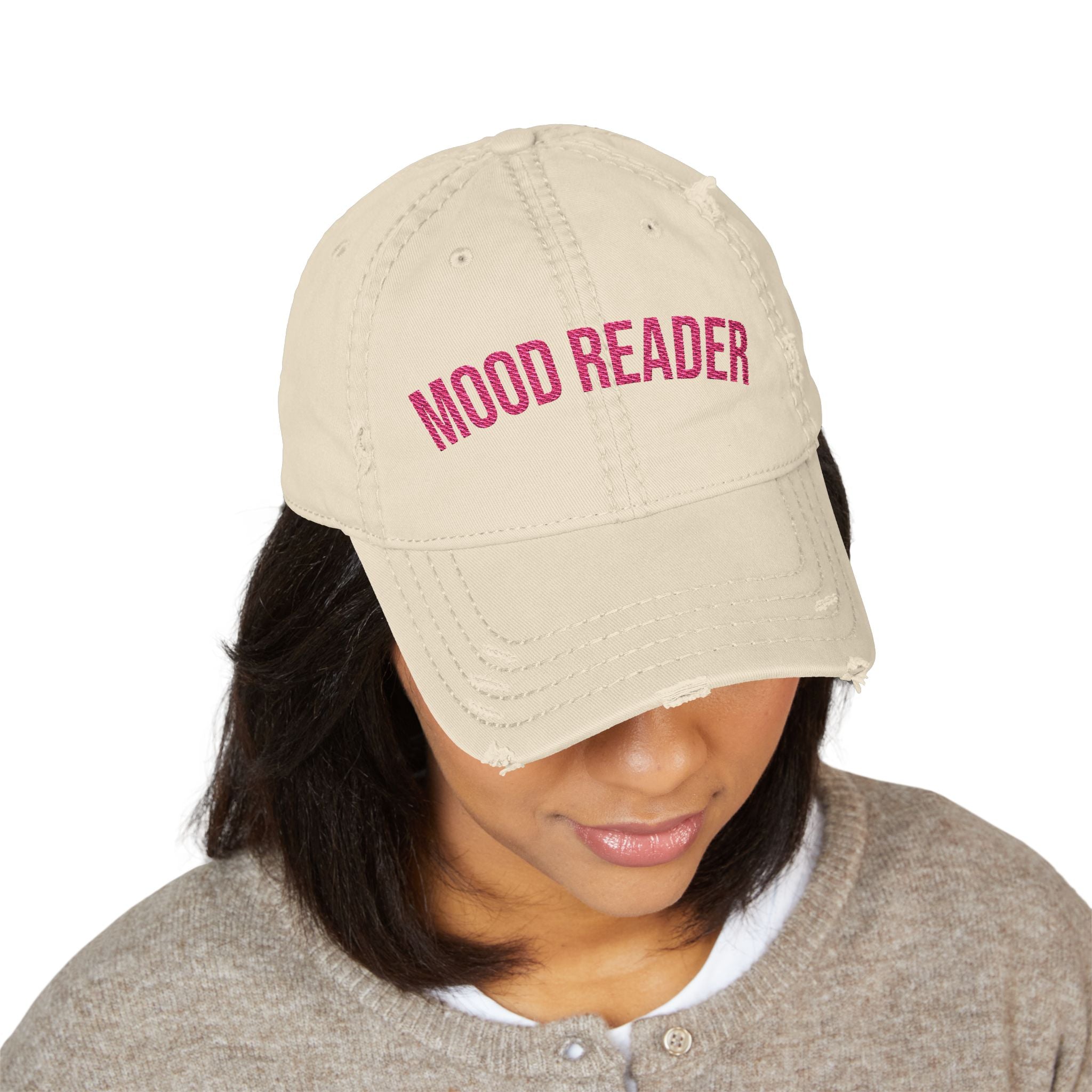 Mood Reader Embroidered Distressed Dad Hat
