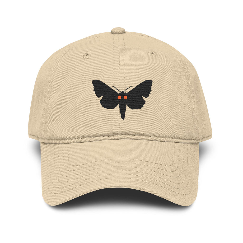Embroidered Mothman Baseball Cap — Washed Cotton Casual Hat