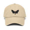 Embroidered Mothman Baseball Cap — Washed Cotton Casual Hat