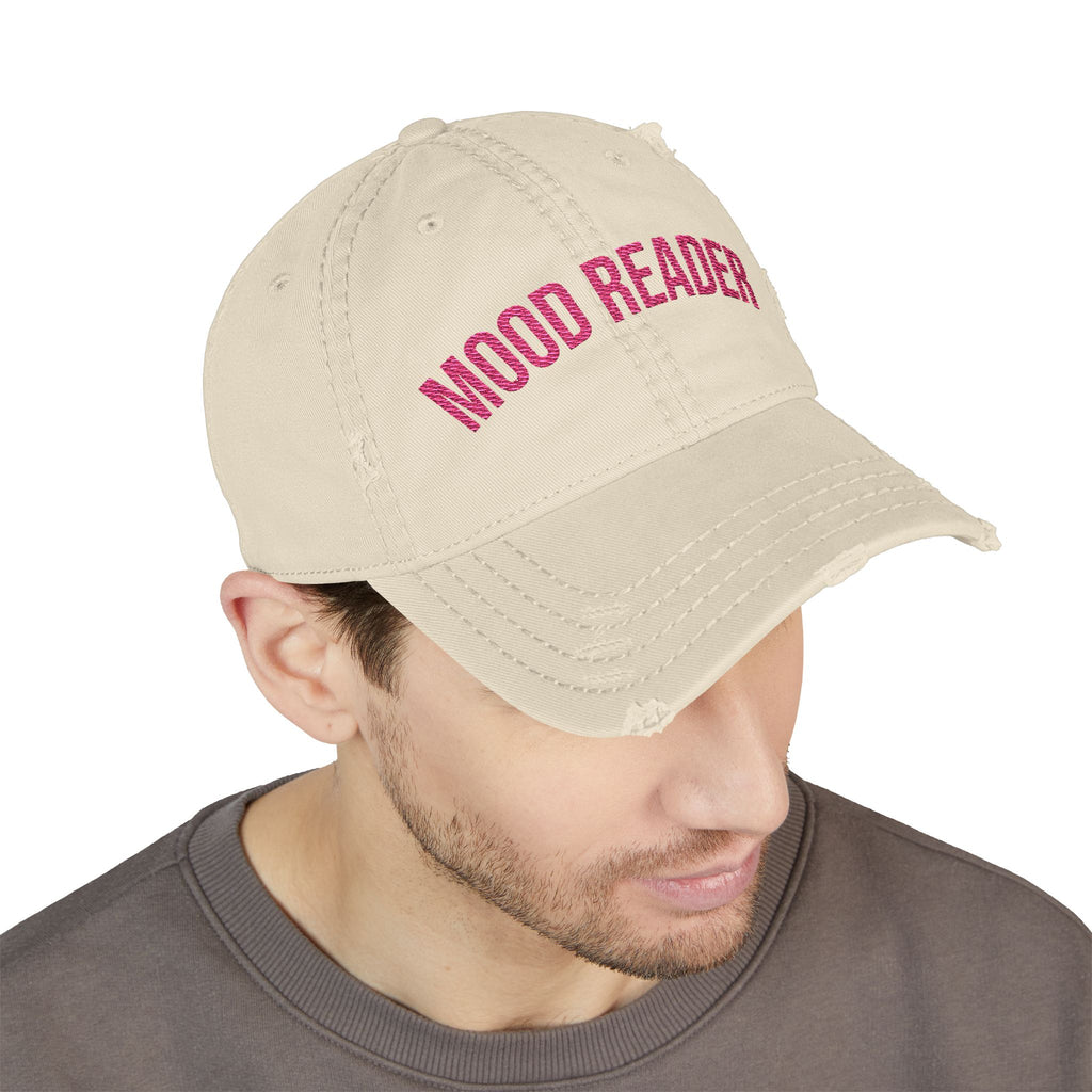 Mood Reader Embroidered Distressed Dad Hat