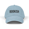 Bookish Denim Hat — Embroidered Light Blue Baseball Cap for Readers