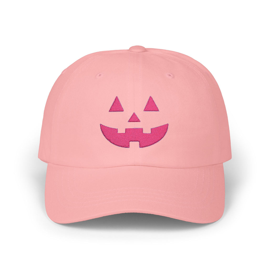 Dad Cap — Pink Jack-O’-Lantern Embroidered Halloween Baseball Hat
