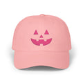 Dad Cap — Pink Jack-O’-Lantern Embroidered Halloween Baseball Hat
