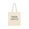book lover tote - says book lover with flowers and butterflies