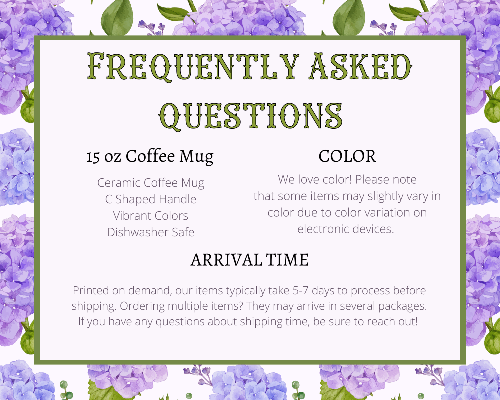 FAQs - opal and June - lilac design